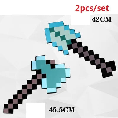 set Hot Design Blue Diamond Sword Soft EVA Foam Toy Minecrafte