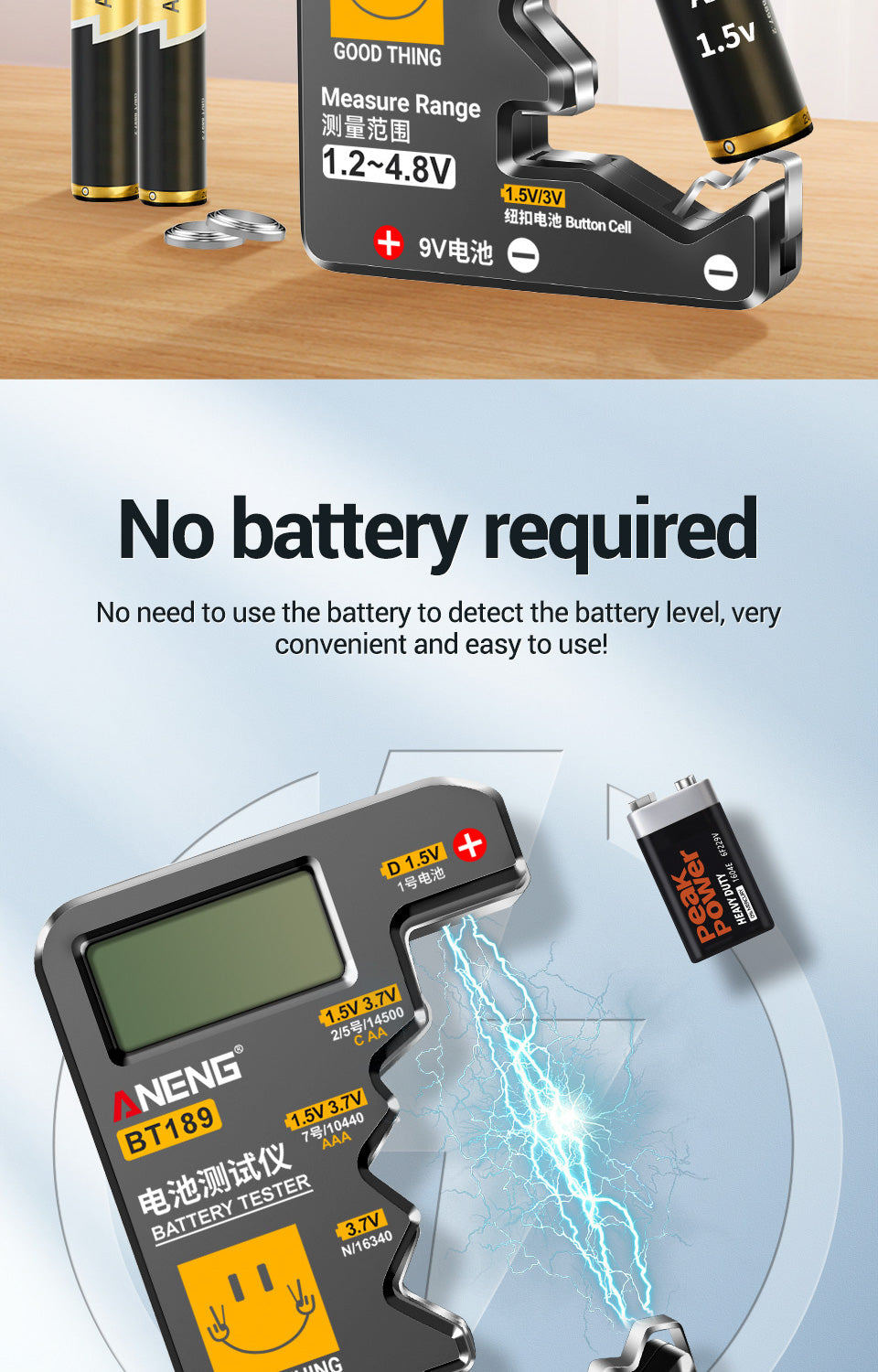 ANENG BT189 Button Cell Battery Tester