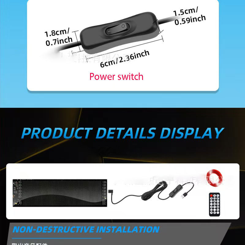 eyes car interior light flexible screen Universal LED matrix pixel panel