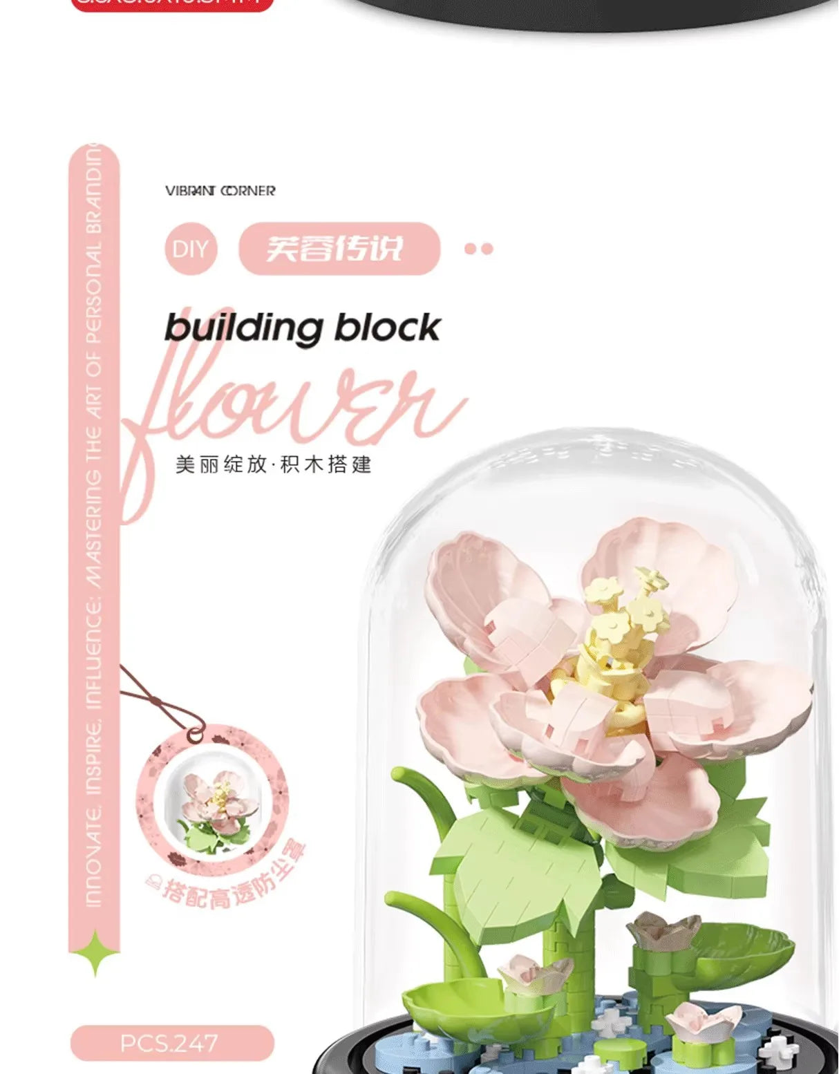 Flower Bouquet Bonsai Building Blocks Artificial Plastic Plant
