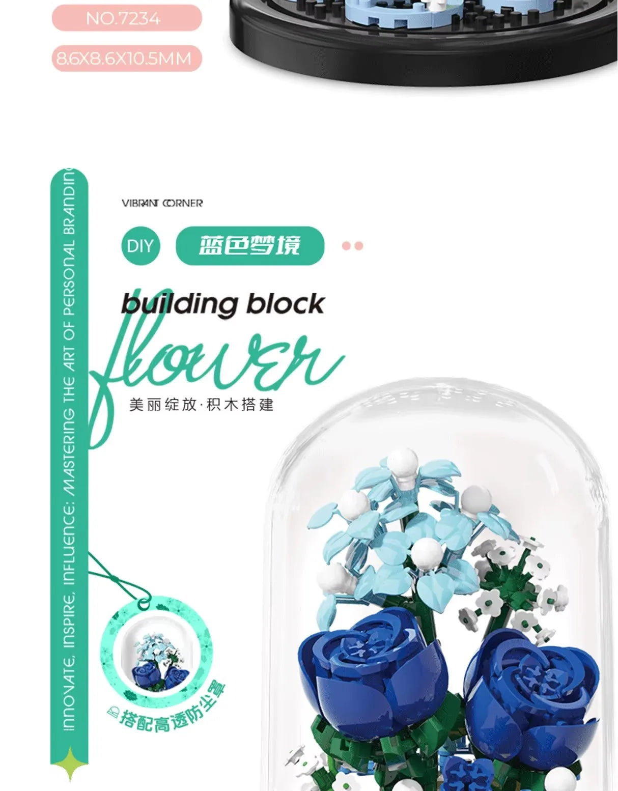 Flower Bouquet Bonsai Building Blocks Artificial Plastic Plant