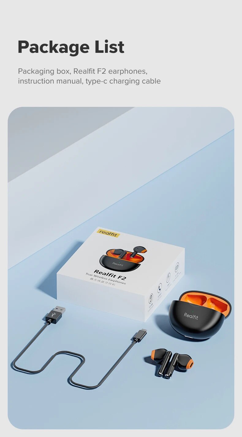 Realfit F2 Bluetooth Earphone Excellent HIFI Quality