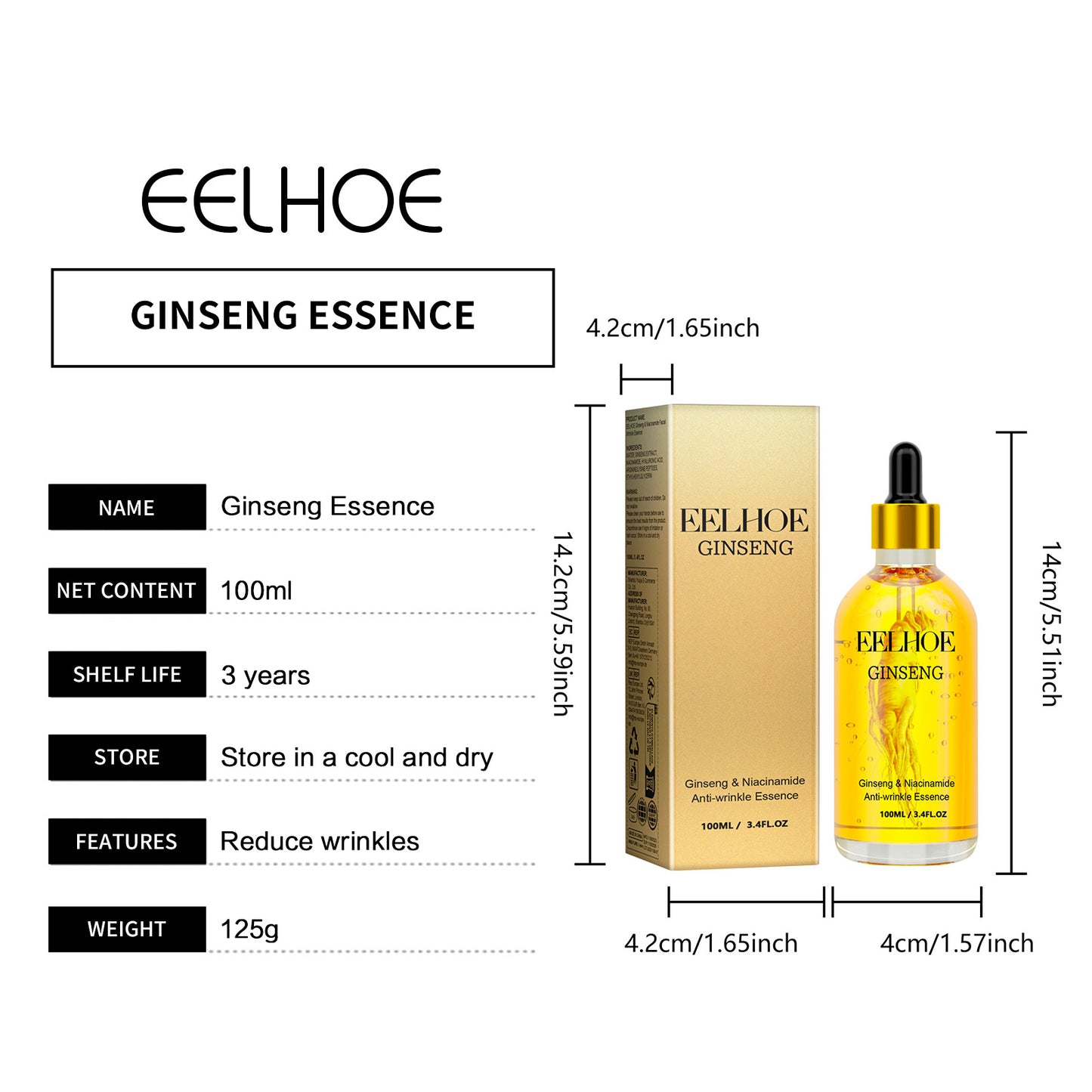 EELHOE Ginseng Essence for Skin Tightening Rejuvenate the Face