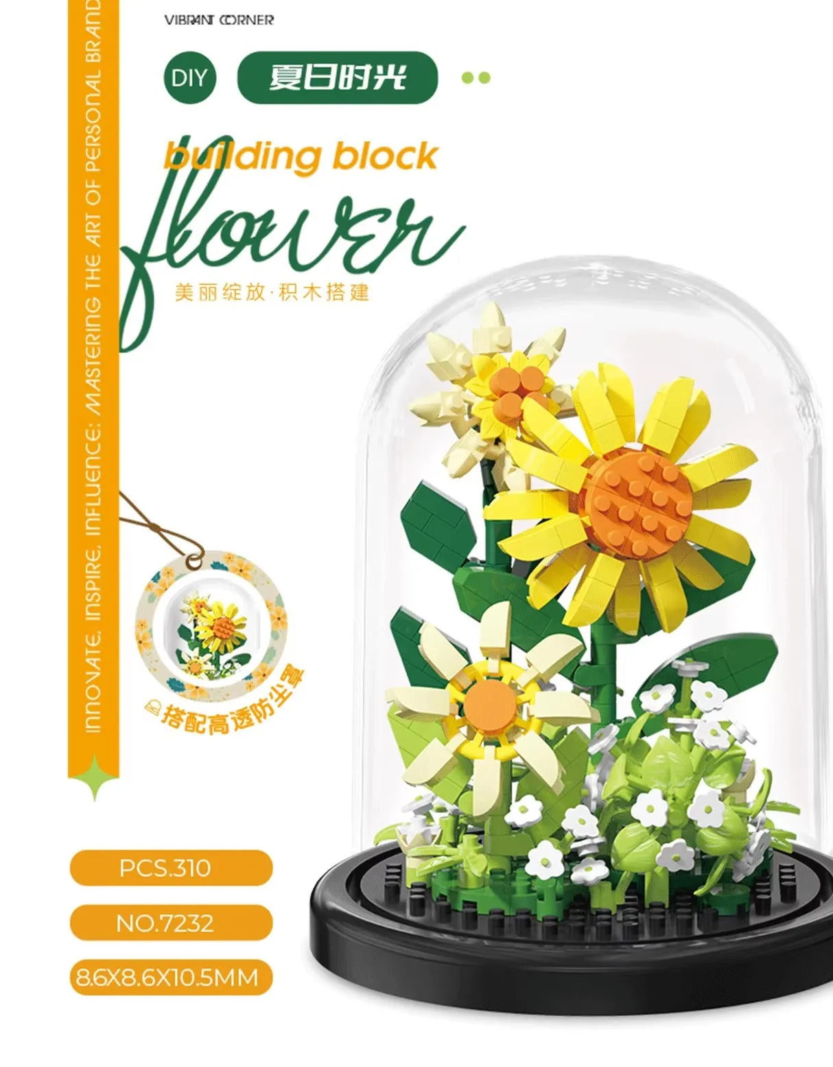 Flower Bouquet Bonsai Building Blocks Artificial Plastic Plant