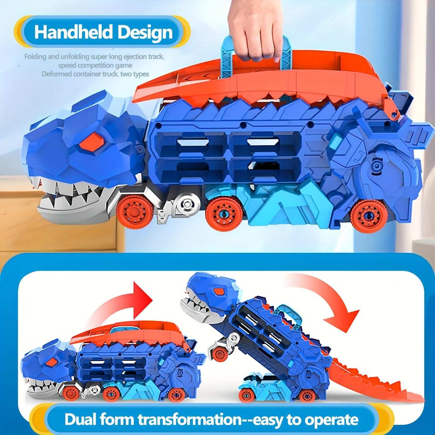 Large truck dinosaur transport vehicle