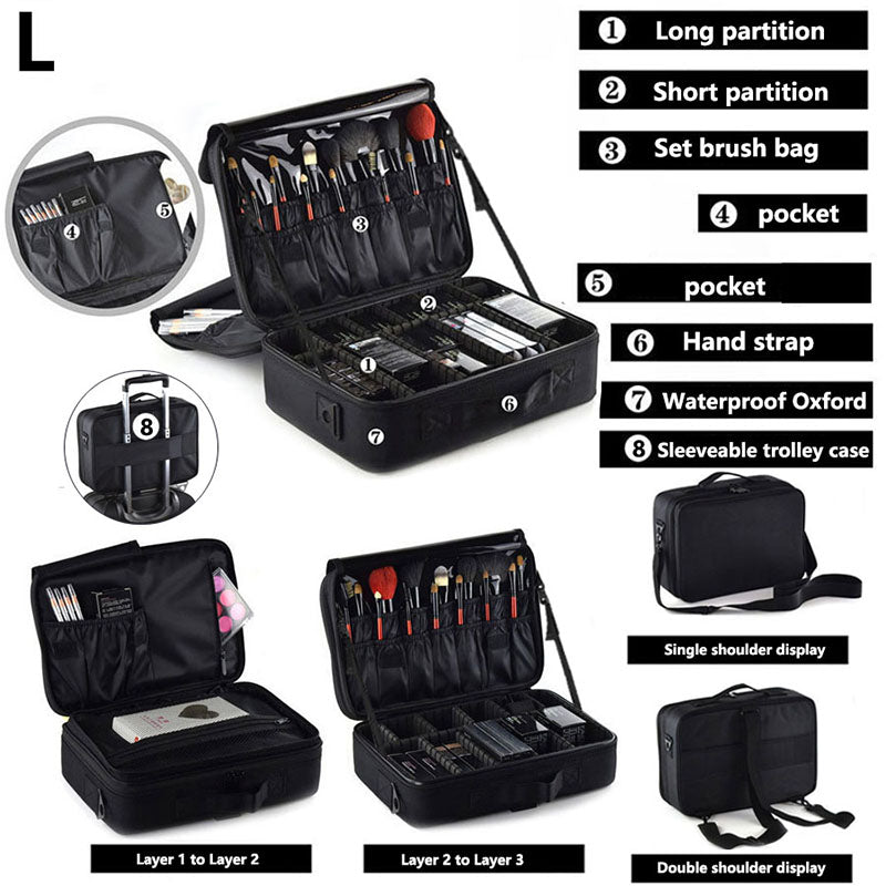 Professional Makeup Case Female Travel Big