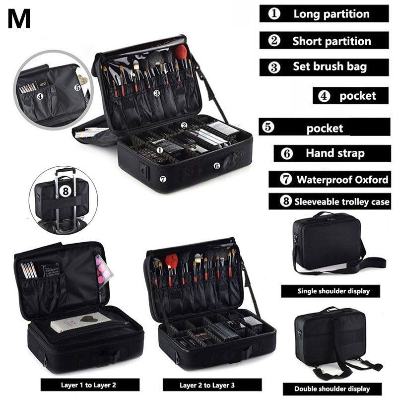 Professional Makeup Case Female Travel Big