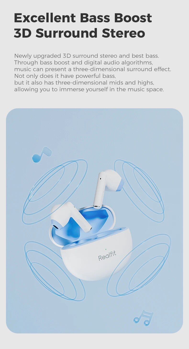 Realfit F2 Bluetooth Earphone Excellent HIFI Quality