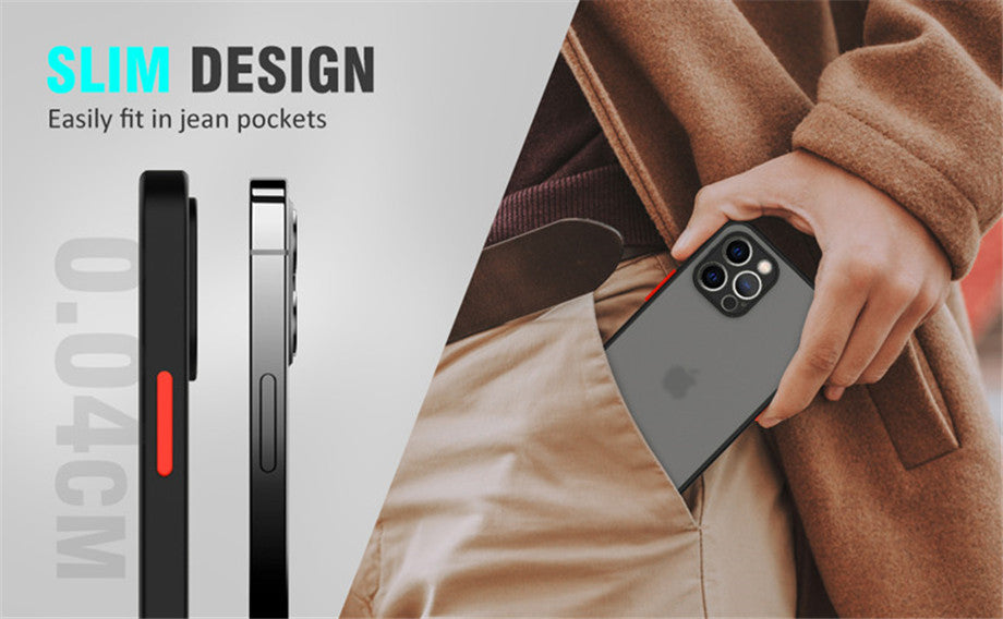 Shockproof Armor Matte Case For iPhone