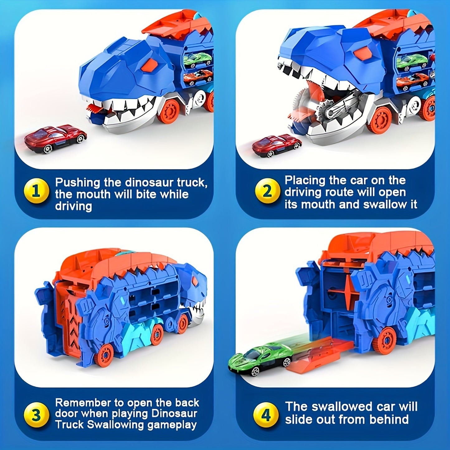 Large truck dinosaur transport vehicle