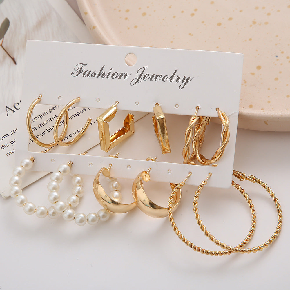 Boho Silver Color Earrings Set for Women
