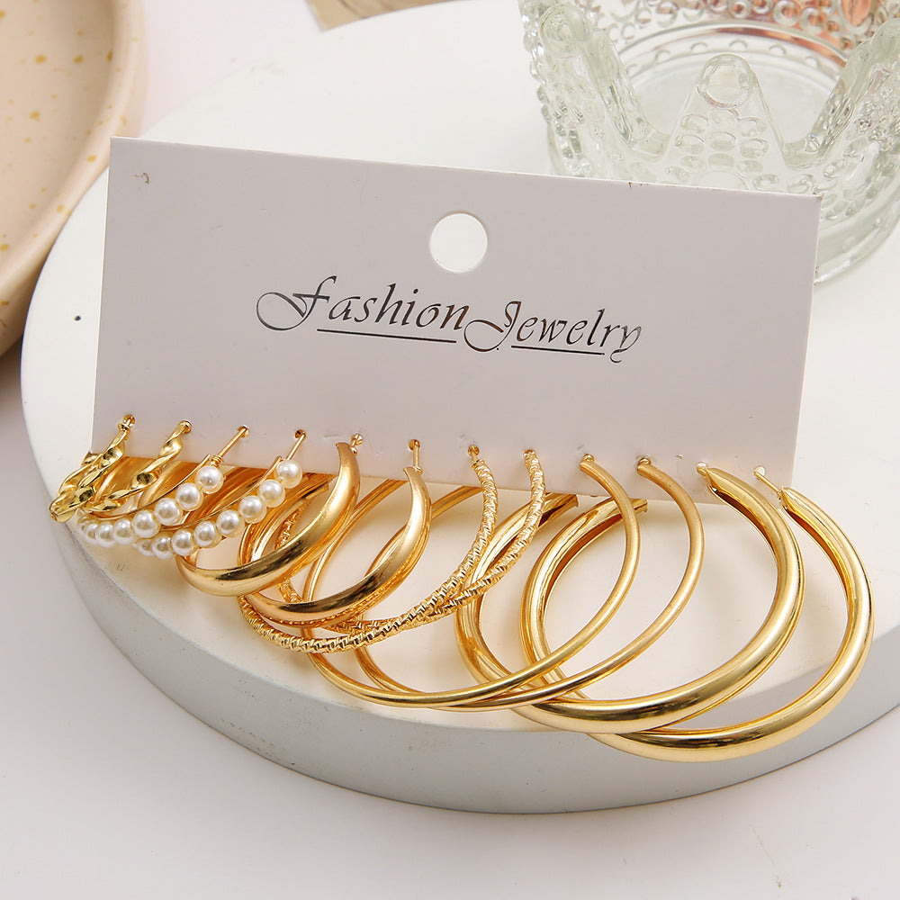 Boho Silver Color Earrings Set for Women